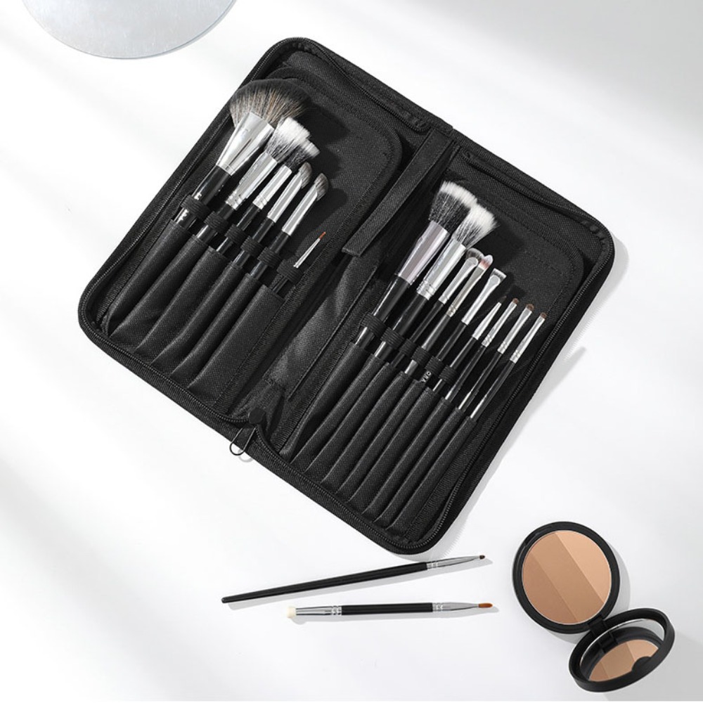 Case With Pencil Holder - 고품질 휴대용 메이크업 브러쉬 가방 15구