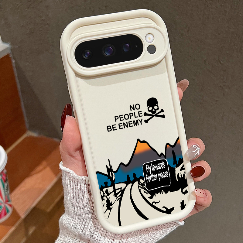 Google Pixel 9 Pro - 산악 도로 패턴 휴대폰 케이스 (구글