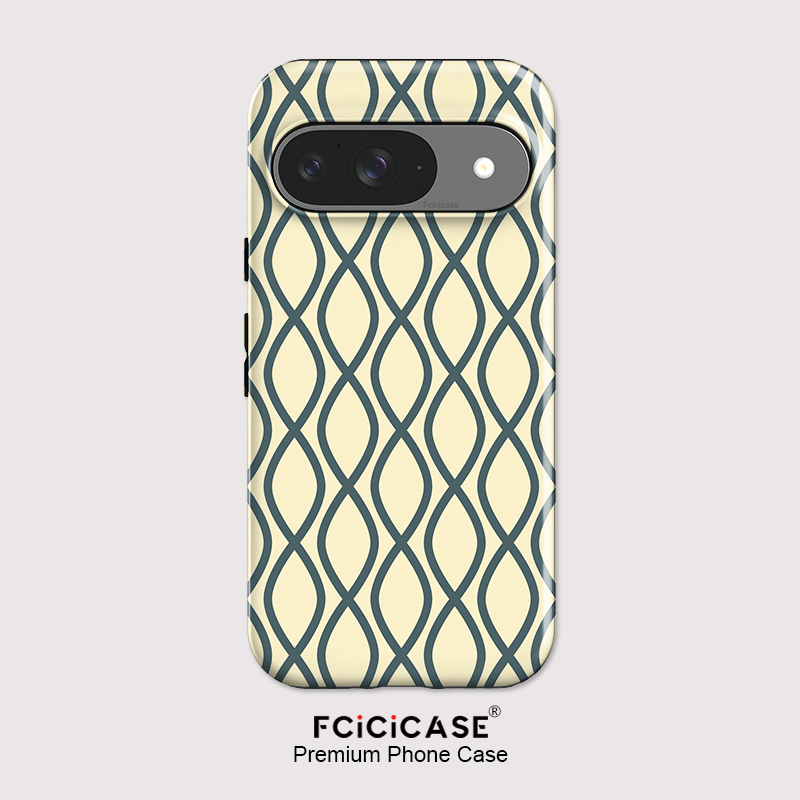 Google Pixel 9 Pro - Fcicicase 패션 스트라이프 프린트 폰 케이스