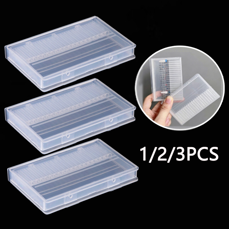 Tablet Computer Accessories - 1/2/3PCS 20 슬롯 투명 네일 드릴