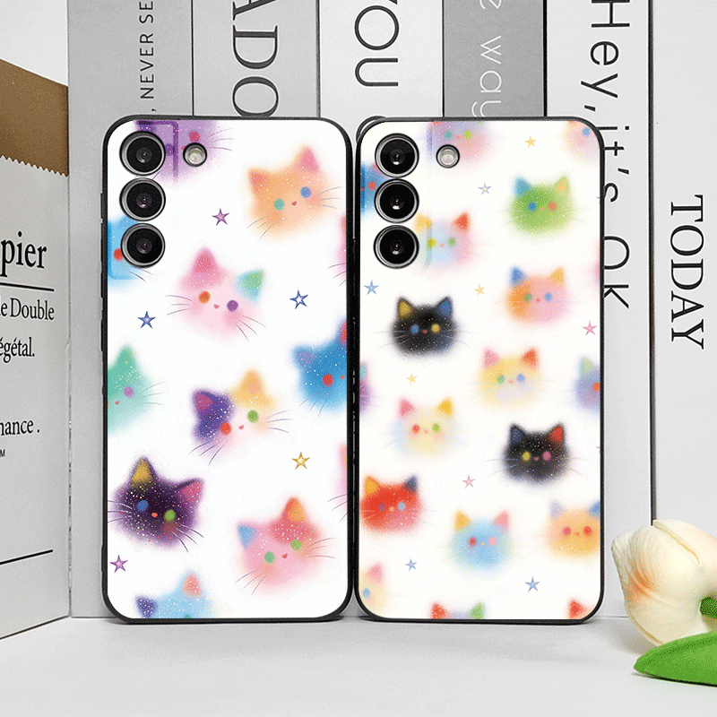 Huawei Nova 12 - 재미있는 그래피티 화려한 고양이 머리 프린트