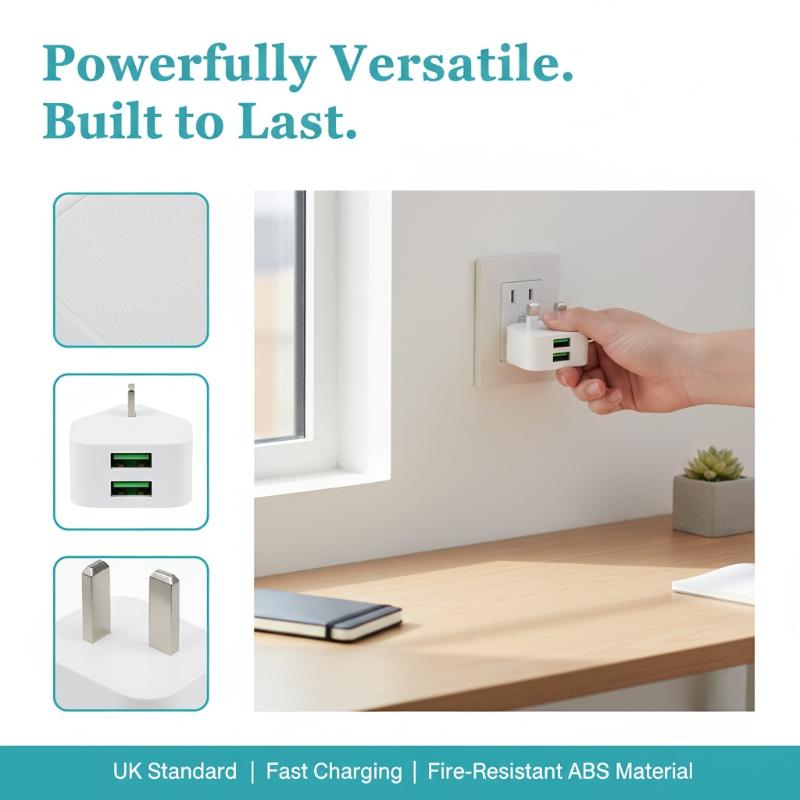 영국 3핀 플러그 듀얼 USB 어댑터 벽면 충전기 1포 - Tablet Accessories Uk 리뷰 및 가격