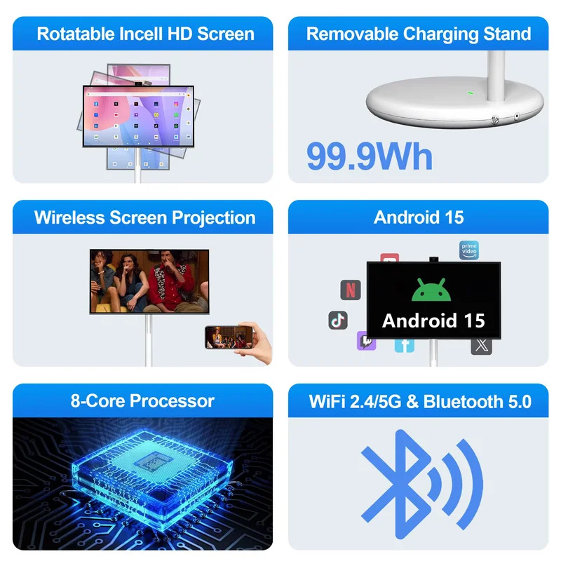 스마트 태블릿 27인치 휴대용 스마트 TV 안드로이드1 - Tablet Accessories Uk 리뷰 및 가격