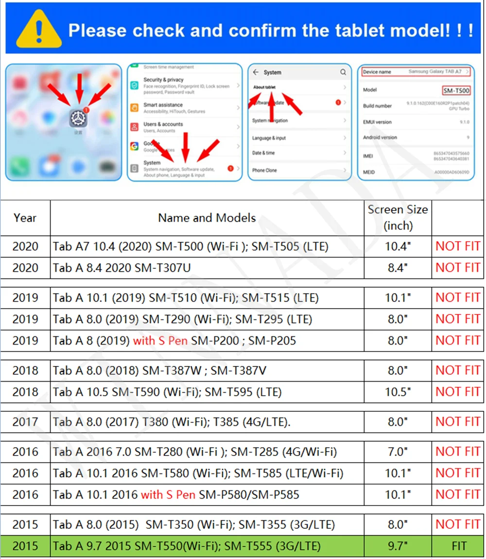 삼성 갤럭시 탭 A 9.7 인치 T550 T555C 키 - Vortex Tablet Accessories 리뷰 및 가격