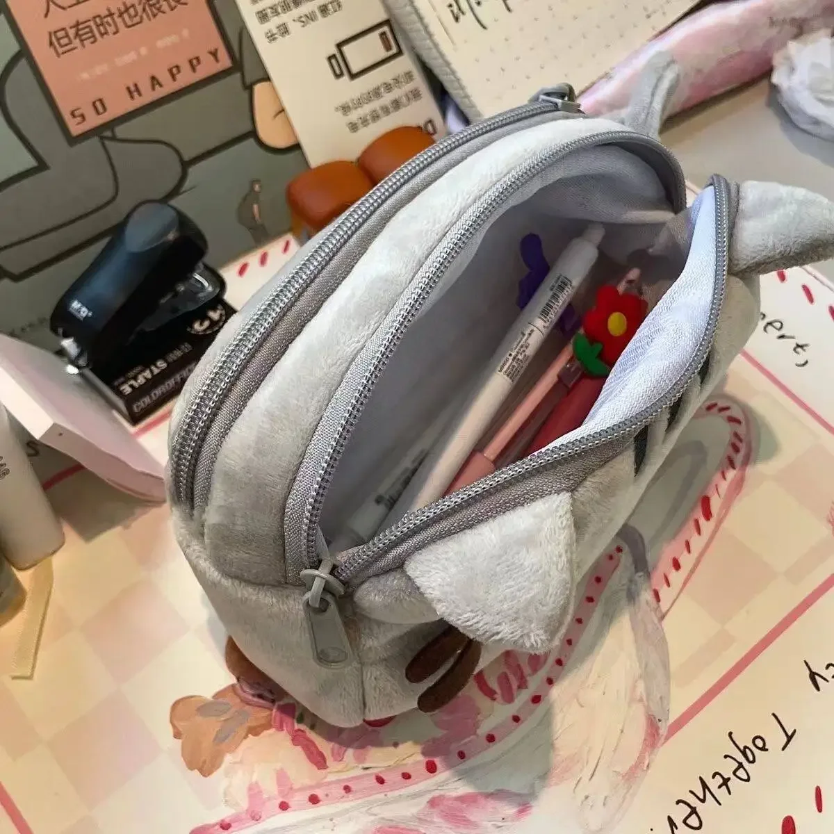 귀여운 Pusheen 연필 케이스 만화 뚱뚱한 고양이  - Case With Pencil Holder 리뷰 및 가격